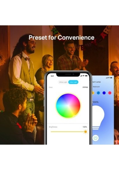 Akıllı Wi-fi Led Ampul, Uzaktan Kumanda İle Kolay Kontrol İmkanı Açık Kahverengi