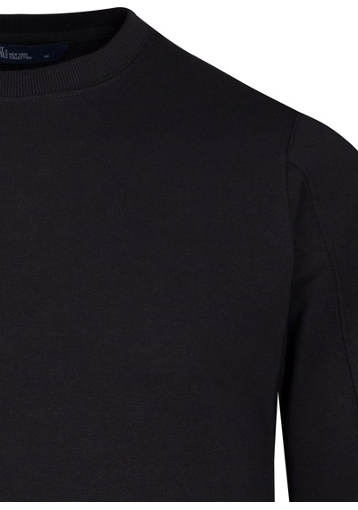 Hatemoğlu Siyah Regular Fit Bisiklet Yaka 100% Pamuk Sweatshirt
