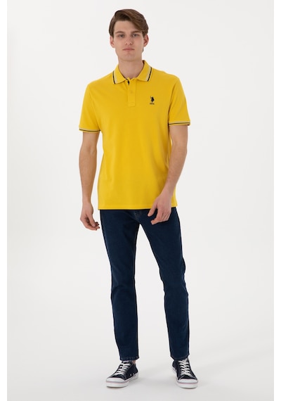 U.S. Polo Assn. Erkek Regular Fit Polo Yaka Sarı Basic Tişört 50306011-VR094