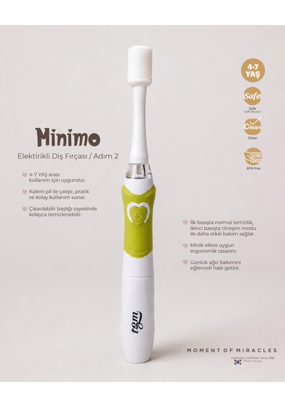 Tgm Baby Minimo Elektrikli Diş Fırçası Adım 2 4-7 Yaş