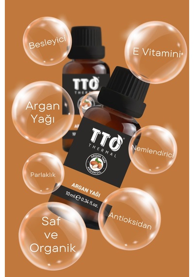Tto Thermal Argan Yağı 10 Ml – Saç & Cilt Besleyici Doğal Bakım Yağı