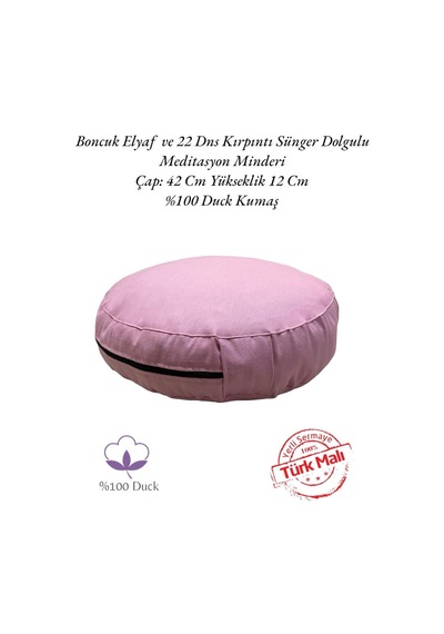 Remege Meditasyon Minderi & Bolster Minderi İkili Set Pembe Pm3