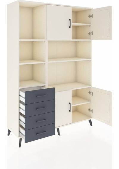 Hyperion Dolap 8 Raflı 4 Çekmeceli 4 Kapaklı 132x44x195 Aytaşı-aytaşı/antrasit Aytası/antrasıt - Aytası Hyperion Dolap 8 Raflı 4 Çekmeceli 4 Kapaklı 132x44x195 Aytaşı-aytaşı/antrasit Aytası/antrasıt - Aytası