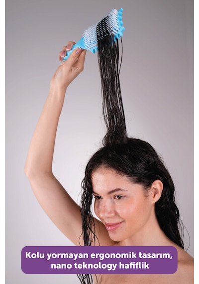 Pro Curlybrush - Kıvırcık Saçlar İçin Bukle Belirginleştirici Saç Fırçası Mavi