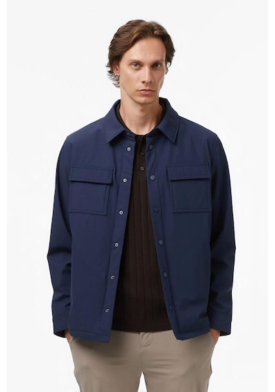 Erkek Lacivert Regular Fit Su Geçirmez Ceket-11433 Lacivert