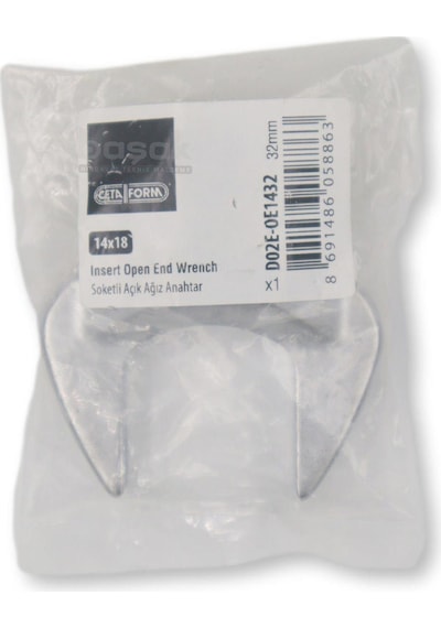 Ceta Form 32mm Açık Ağız Tork Anahtar Ucu 14x18mm D02e-oe1432