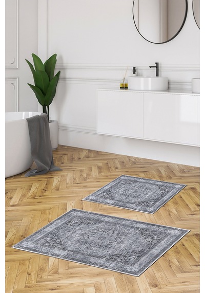 Alanur Trend Kaymaz Taban Dijital Banyo Takımı Kt412 Mavi