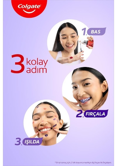 Optic White Purple Beyazlatıcı Set Diş Macunu 75 Ml +purple Serum 40 Ml+gentle Clean 2+1 Diş Fırçası