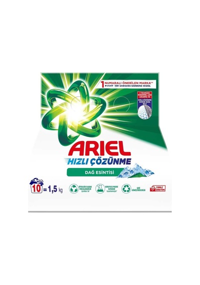 3 Adet Ariel Çamaşır Deterjanı 1.5 Kg Dağ Esintisi Beyazlar Diğer