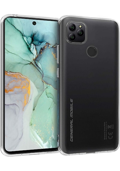 General Mobile Gm22s Uyumlu Silikon Kılıf - Darbe Emici Kamera Korumalı Esnek Kapak - Şeffaf Şeffaf