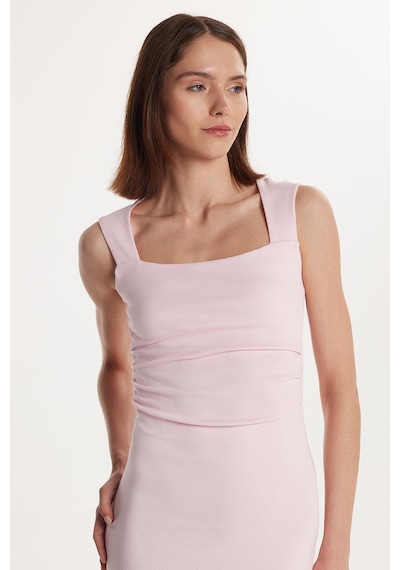 Tudors Kadın Modal Kumaş Standart Fit Normal Kesim Kare Yaka Arka Yırtmaçlı Viskon Pembe Elbise-34394 Pembe Tudors Kadın Modal Kumaş Standart Fit Normal Kesim Kare Yaka Arka Yırtmaçlı Viskon Pembe Elbise-34394 Pembe