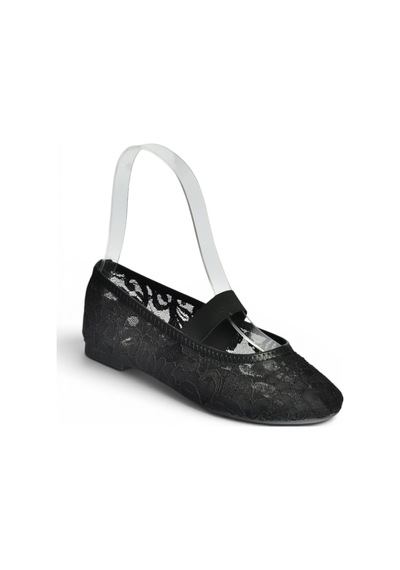 Fox Shoes Y726924306 Siyah Dantel Kadın Babet
