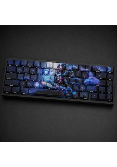 Özel Lol Snow Moon Ahri 68 Tuş Pbt Cherry Profil Boya Süblimasyon Yan Baskılı Mekanik Klavye Keycaps Seti