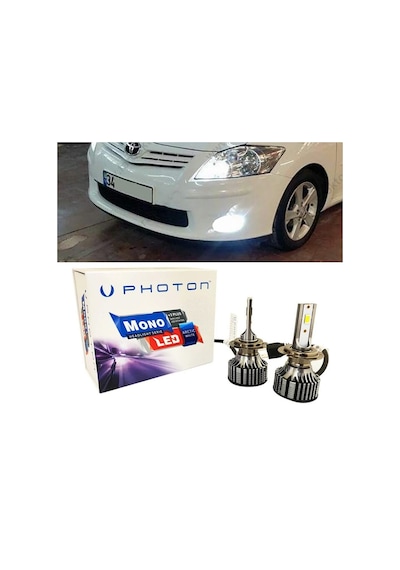 Toyota Auris Led Xenon Kısa Far Ampulü H11 Mono Yeni Seri Beyaz 2006-2012