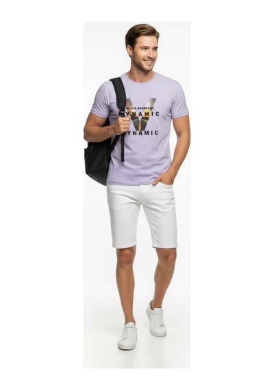 Urban Grafik Baskılı Erkek T-shirt Streetwear Stil, Günlük Rahat Kalıp Çok renkli