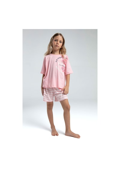 U.S. Polo Assn. Kız Çocuk Pembe Şort Takım Us2073 Pembe