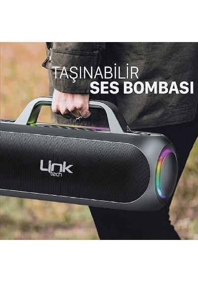 Linktech M420 Premium Extra Bass Çift Mikrofonlu Kablosuz Hoparlör