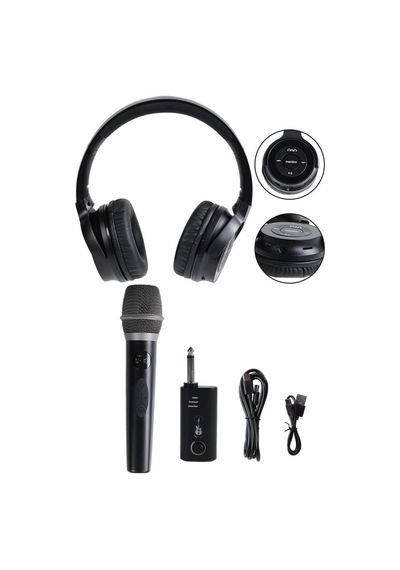 Martino Mt-412 Kablosuz Mikrofon Referans Kulaklık Karaoke Ve Pratik Seti Distortion Tws Özellikli