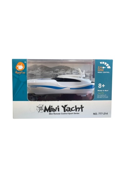 Kumandalı Mini Tekne / Rc Mavi Beyaz Sürat Teknesi
