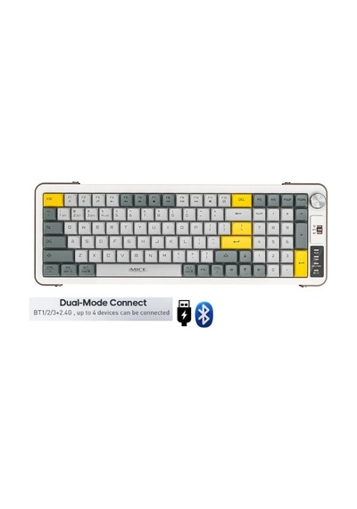 Miaxtreme 99 Tuş Zarif Tasarım Dual Mode Bağlantı Bt+2.4ghz Ayaklı Ses Kontrol Ofis Gaming Klavye