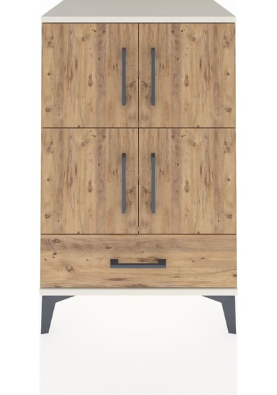 Hyperion Komodin 4 Raflı Tek Çekmeceli 4 Kapaklı 60x44x96 Ayt... Aytaşı