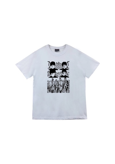 Stoned&Fame Erkek Beyaz The Beatles Baskılı T-shirt Beyaz