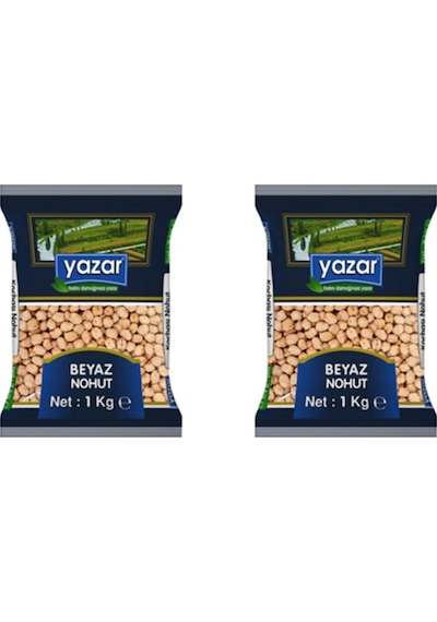 Yazar 12 MM Yerli Beyaz Nohut 2 x 1 KG