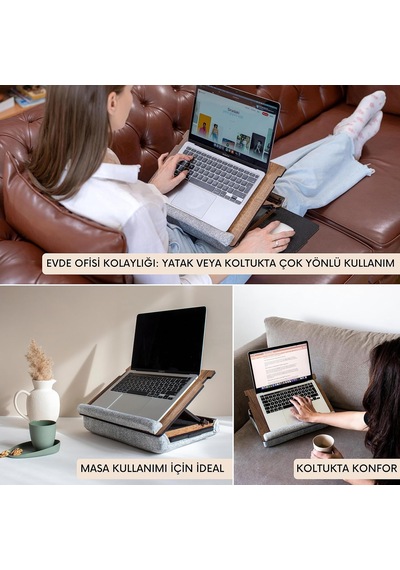 Lexroo Ls051 Minderli Eğim Ayarlanabilir Mousepadli Laptop Sehpası
