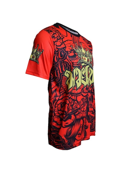 Dragondo Tx8598 Muaythai Tişört Dijital Baskılı Muay Thai Tişört Kırmızı Kırmızı