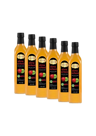 Hanzade Bitkisel Elma Sirkesi 6 x 500 ML