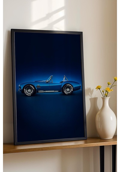 Saturn Shelby Cobra 427 Sc Araba Çerçeveli Tablo Erkek Odası Ve Garaj Dekoru Classic Car Collection