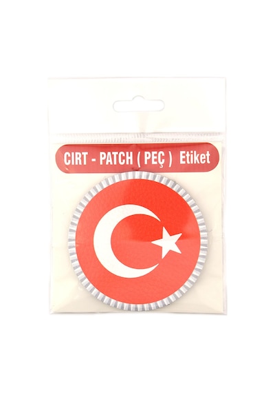 Türkiye Bayrak Yuvarlak - Cırt - Patch - Peç - Arma - 8 Cm Kırmızı