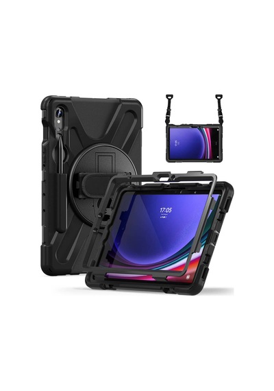 Galaxy Tab S10uyumlu Lite Zore Defender Tablet Silikon - Siyah Arka Kapak