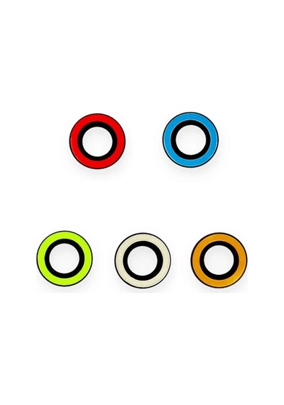 İphone 12 Pro Max Neon Fosforlu Kamera Lens - Sarı Diğer