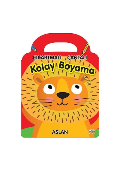 Çıkartmalı - Çantalı Kolay Boyama - Aslan