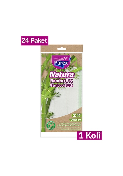 Natura Bambu Bez 2'li 30 X 30 Cm 24 Paket 1 Koli Diğer