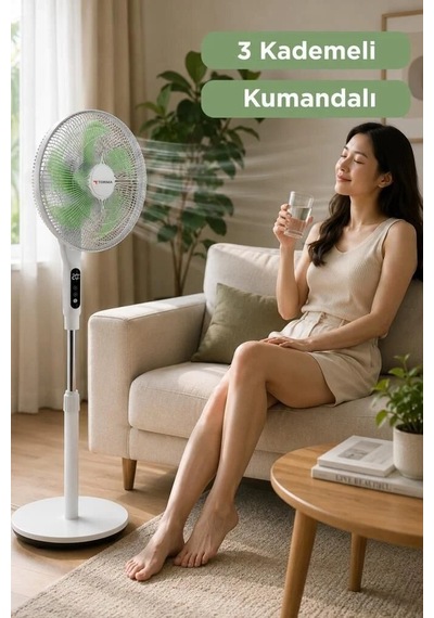 Premium Sıcak Yazlık Ofis Vantilatör 16 Inc 50w Fan Sf05 Beyaz