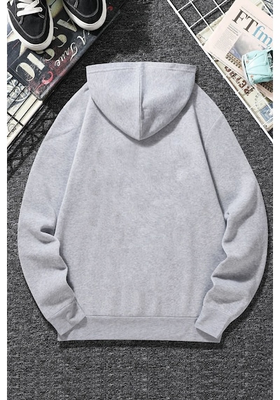 Uyguntarz Unisex Jujutsu Kaisen Baskılı Sweatshirt Gri