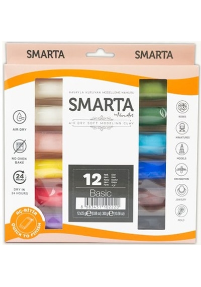 Smarta Hava İle Kuruyan Modelleme Seti 12 Li 30000090 Çok Renkli