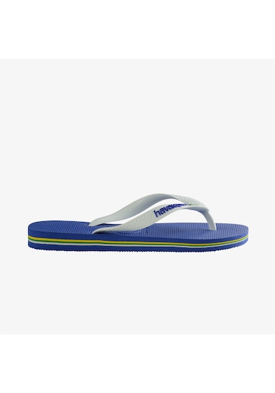 Havaianas Brasil Logo Turquois Unisex Mavi Terlik Düz 4110850 Mavi