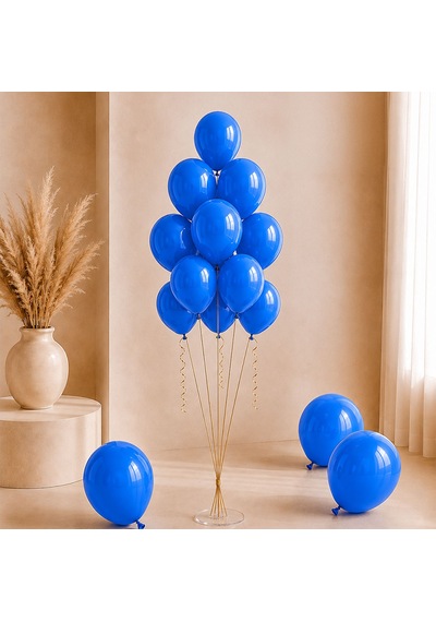 Mavi Renk Lateks Pastel Balon 30 Cm - 6 Adet