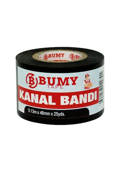 Bumy Pvc Kanal Bandı Siyah 0.13mm X 48mm X 25 Yds