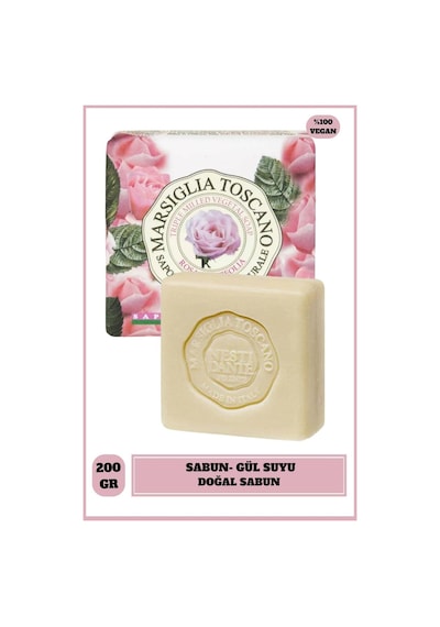 Nesti Marsiglia Toscano Rosa Centifolia Gül Vegan Bakım Sabun 200 G