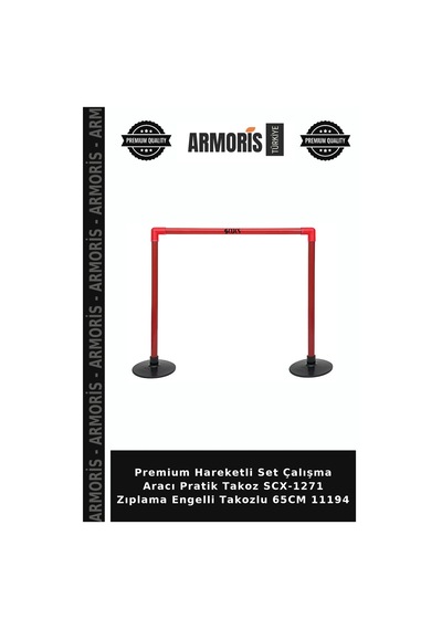 Premium Hareketli Set Çalışma Aracı Pratik Takoz Scx-1271 Zıplama Engelli Takozlu 65cm 11194 Çok Renkli