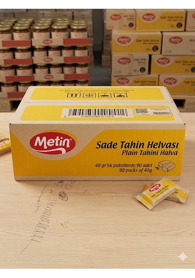 Metin 40 Gram Sade Tahin Helva X 90 Adet Süper Kalite