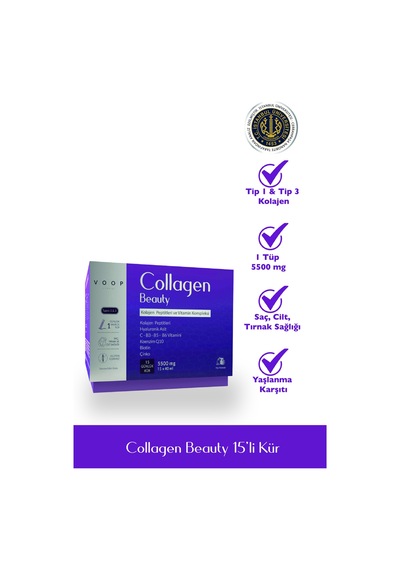 Voop Collagen Tip 1 ve Tip 3 5500 Mg Nar Aromalı 15 Shot x 40 ML