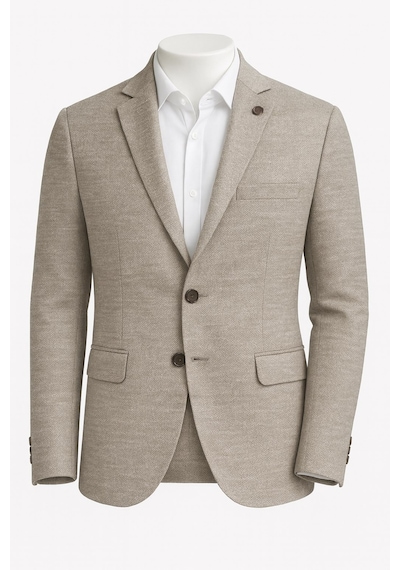 Plus Scorpion Erkek Esnek Kumaş Slim Fit Blazer Ceket Günlük & Ofis Şıklığı Açık Bej