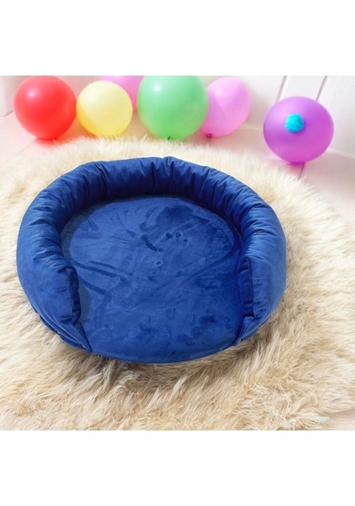 Kedi Köpek Yatağı Simit Model 50 50 Şık Tasarım Tabanı 18mm Sunta Rahat Ve Yıkanabilir Minder Kumaş