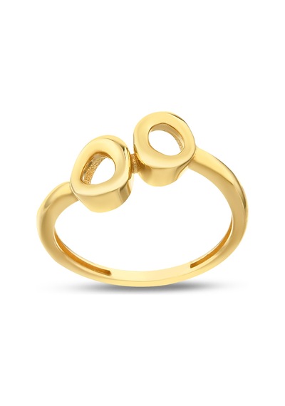 Debora Jewelry 14 Ayar Altın Çift Daire Figürlü Yüzük