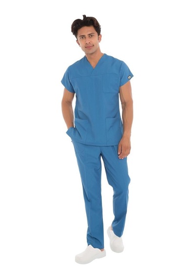 Erkek Doktor Hemşire Forması Scrubs Likralı Esnek Kumaş Hastane N (483469812)
